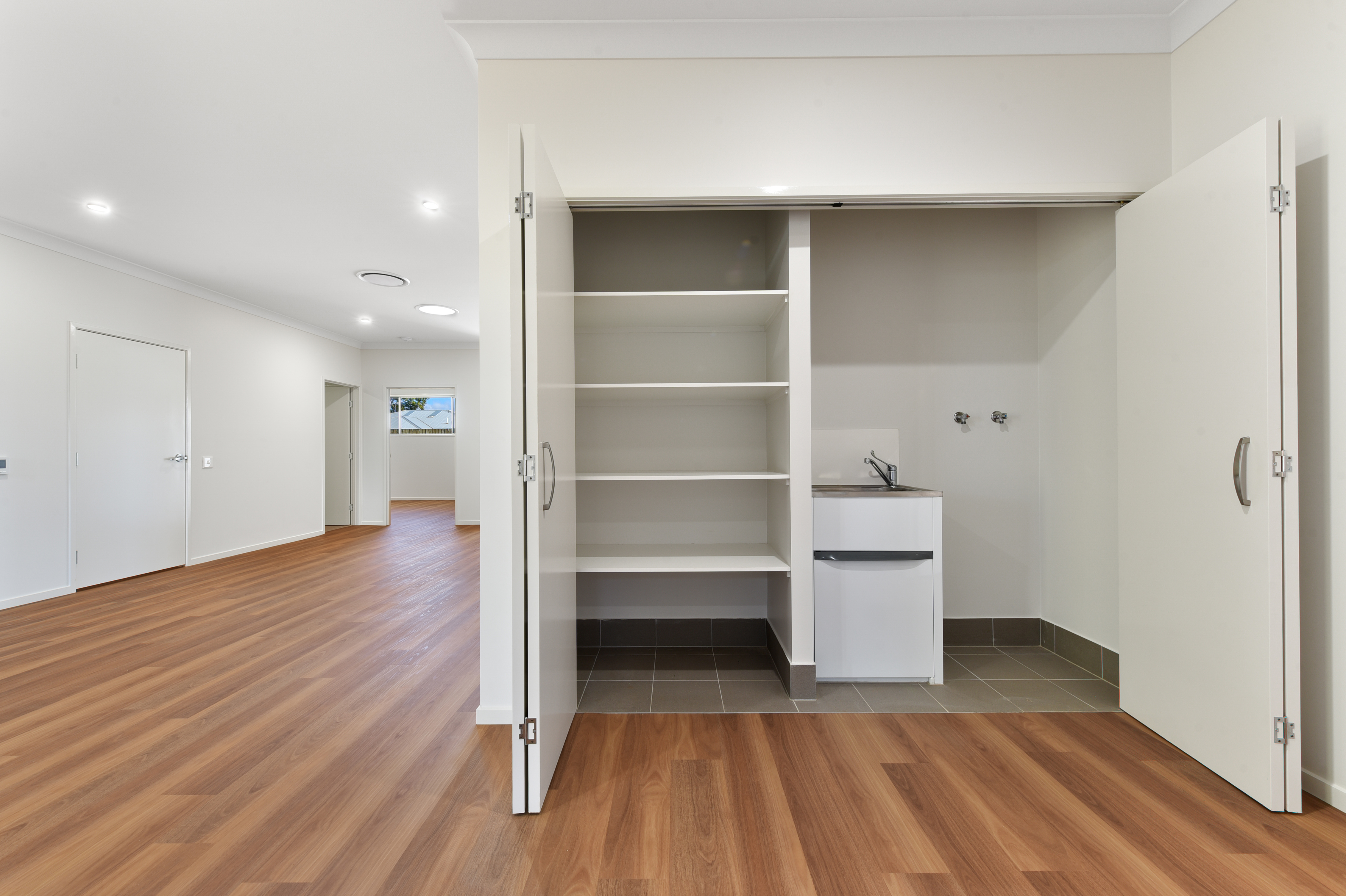 White laundry cupboard