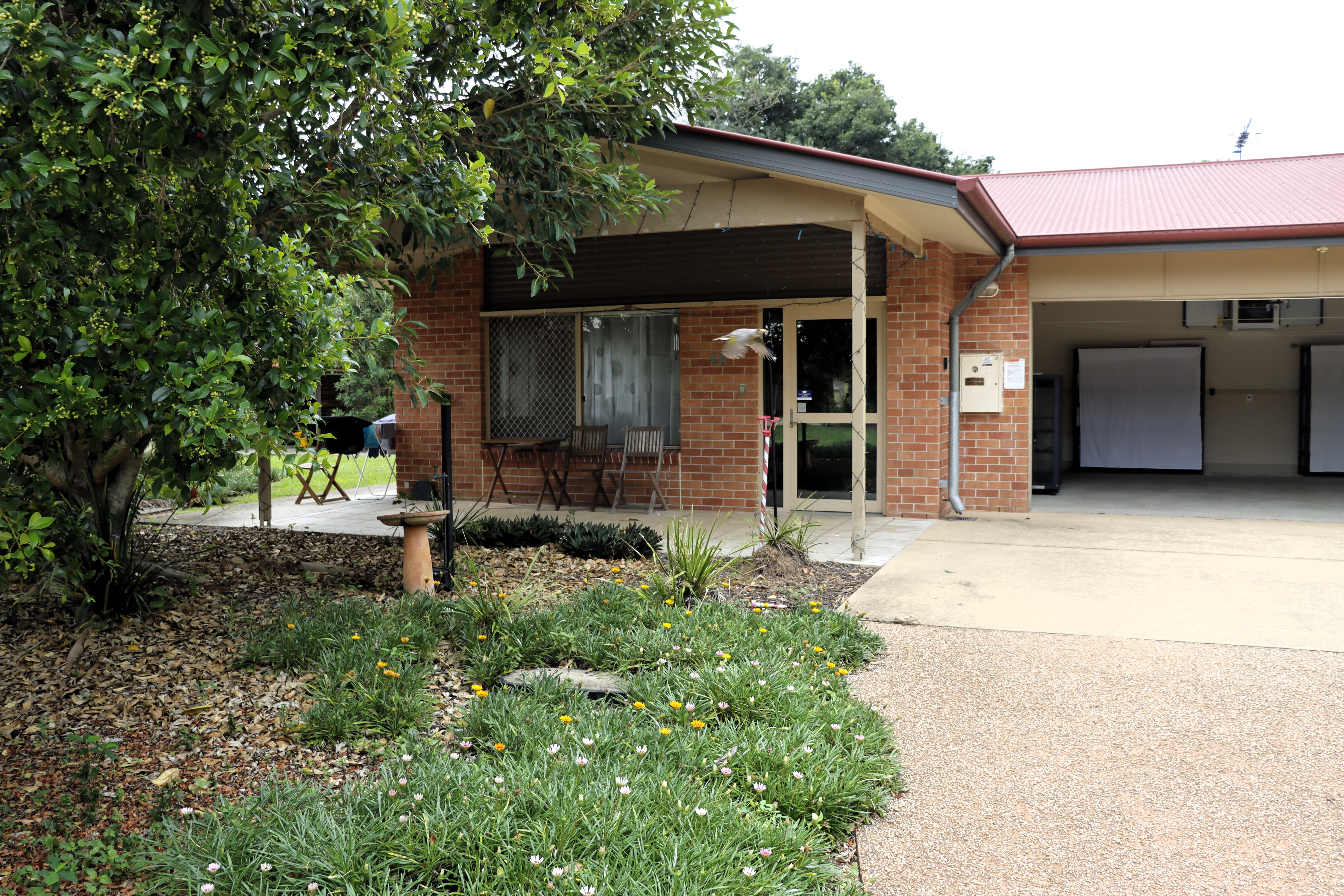 Front of a house with a small yard