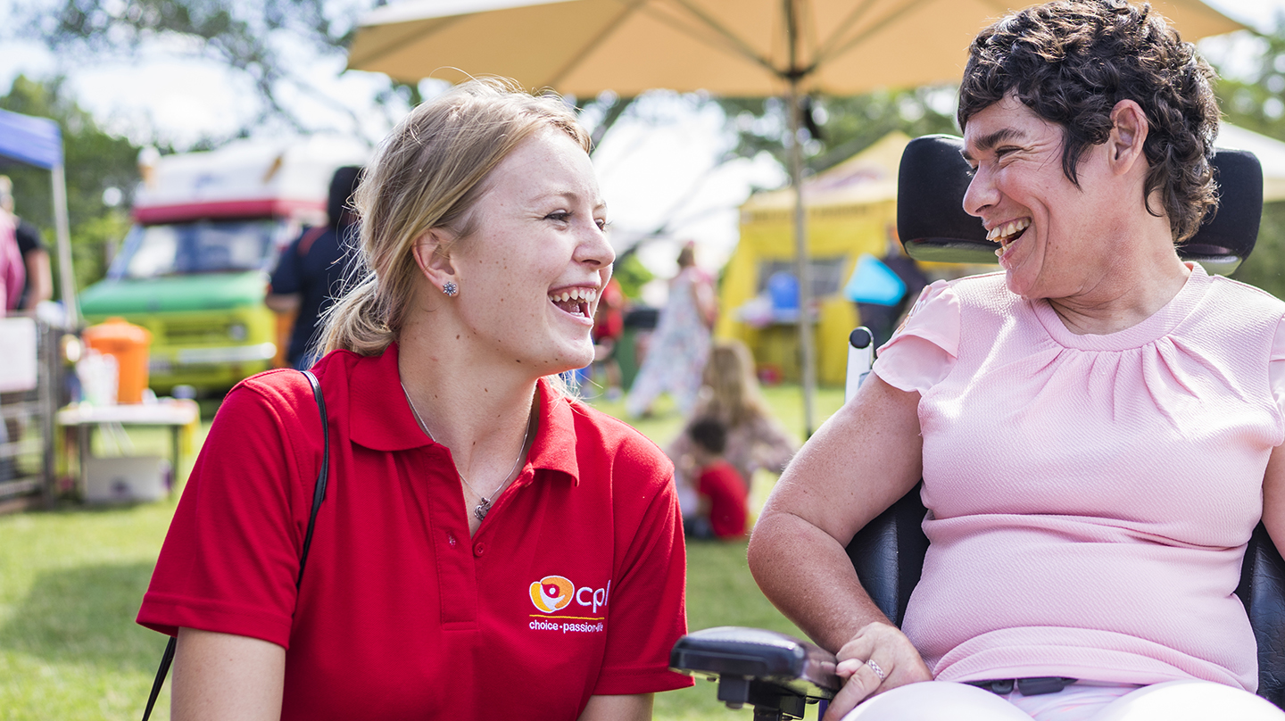 CPL team member and client smiling