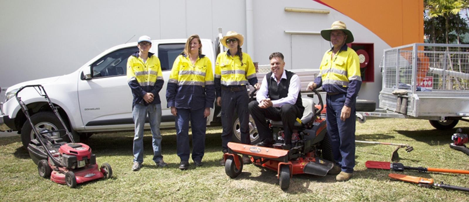 Mylestones Solutions employee enjoys working with garden crew